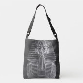 ツタンカームンの顔（白黒） クロスボディバッグ (裏面)
