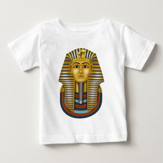 ツタンカーメンのエジプトマスク ベビーTシャツ (正面)