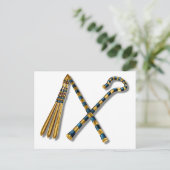 ツタンカーメンのフレイルとクルック ポストカード (スタンド正面)