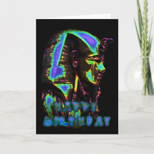 ツタンカーメン誕生日カード折りグリーティングカード カード