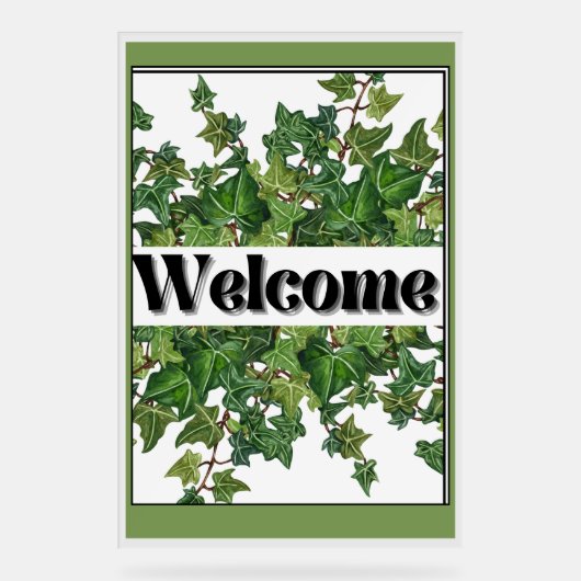 ツタ結婚の看板 アクリルサイン (正面)