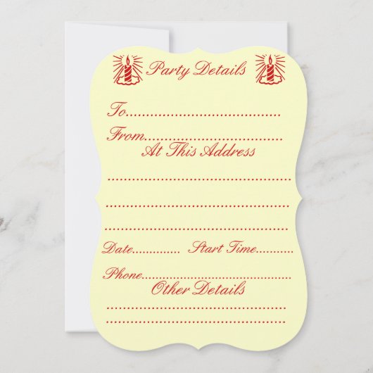 ツタ葉の 招待状 (裏面)