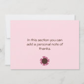 ツチュキュート/バレリーナ動物のサンキューカード サンキューカード (裏面)