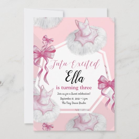 ツチュスイーツ誕生日招待状カード (正面)