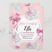 ツチュスイーツ誕生日招待状カード (正面/裏面)