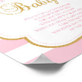 ツチュドレスはベビーゲームのサインピンク金ゴールドと言わない ポスター (角)