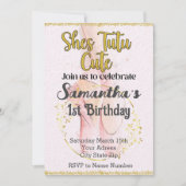 ツチュバレリナファースト誕生日招待 招待状 (正面)