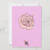 ツチュバレリナファースト誕生日招待 招待状 (裏面)