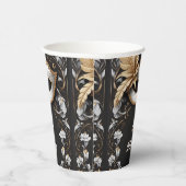 ツチュブラック金ゴールドシックなマスカレード50th誕生日 紙コップ (右)