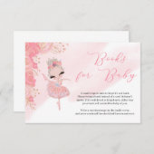ツチュ・バレリーナバラ金ゴールド赤ちゃんシャワー予約リクエスト エンクロージャーカード (正面/裏面)