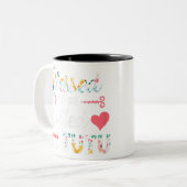 ツチ賛美ュ・マザーズ・デイギフトと呼ばれる ツートーンマグカップ (正面左)