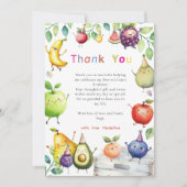 ツッティフルッティ フルーツ 2歳の誕生日お礼カード サンキューカード (正面)