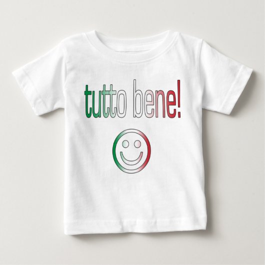 ツットベン!イタリア国旗の色 ベビーTシャツ (正面)