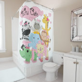 ツツかわいい動物園の動物バレリーナ シャワーカーテン (インサイチュ)