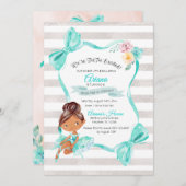 ツツウエキッシュバレリーナ誕生日招待状 招待状 (正面/裏面)