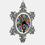 ツツエレガントー(バレエダンサー)スノーフレークペーターChri スノーフレークピューターオーナメント (左)