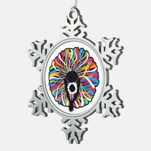 ツツエレガントー(バレエダンサー)スノーフレークペーターChri スノーフレークピューターオーナメント (右)