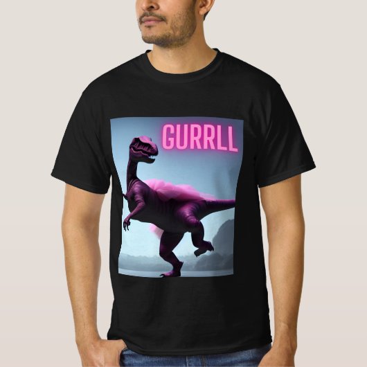 ツツカラフルュの踊り恐竜 Tシャツ (正面)