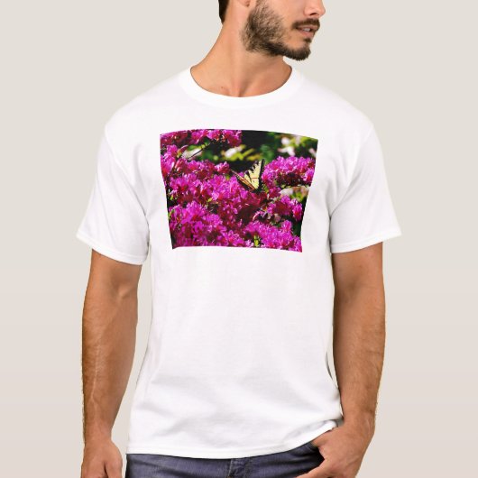 ツツジのトラのアゲハチョウ Tシャツ (正面)
