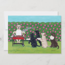 ツツジの庭のBBQのパーティーの実験室 招待状