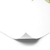 ツツジの花の絵画水色 ポスター (コーナー)