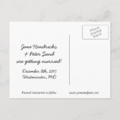 ツツジフローラ結婚式の日付はがきを保存2 案内ポストカード (裏面)