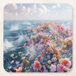 ツツツジの海 スクエアペーパーコースター