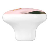 ツツツジの白い花の小さなキリギリス セラミックノブ (側面)