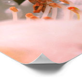 ツツツジの白い花の小さなキリギリス ポスター (角)