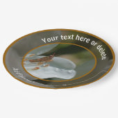 ツツツジの花パーティーのバッタパーソナライズされたン ペーパープレート (アングル)