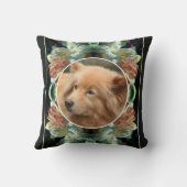 ツツツジ花の花枠自分の写真を作成 クッション (裏面)