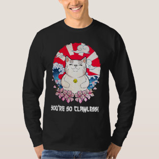 ツツツ爪なし猫 キティーハッスル 猫ママジョーク Tシャツ