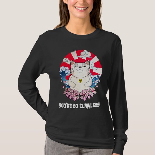 ツツツ爪なし猫  子猫ユーモア 猫ママジョーク Tシャツ (正面)