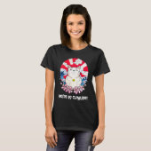 ツツツ、爪がないニャン！ 猫の子＋面白いネコママジョーク Tシャツ (正面フル)