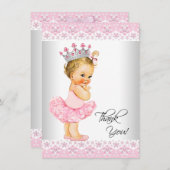 ツツプリンセスベビーシャワーありがとう サンキューカード (正面/裏面)
