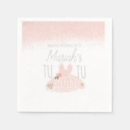 ツツミニマルガールズ誕生日ターニング2グリッター スタンダードカクテルナプキン