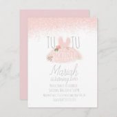 ツツミニマルガールズ誕生日ターニング2グリッター 招待状 (正面/裏面)