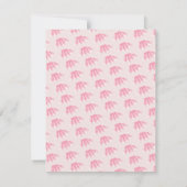 ツツミニマルガールズ誕生日漫画ピンクグリッター 招待状 (裏面)