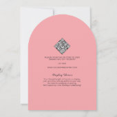 ツツ興奮バレリーナQRコード表示ベビーシャワー 招待状 (裏面)