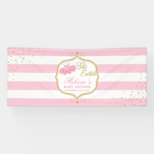 ツツ興奮ピンクドレスと金ゴールドグリッターのきらめき 横断幕