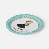 ツトゥバレリナパールリトルレディーベビーガールシャワー ペーパープレート (アングル)