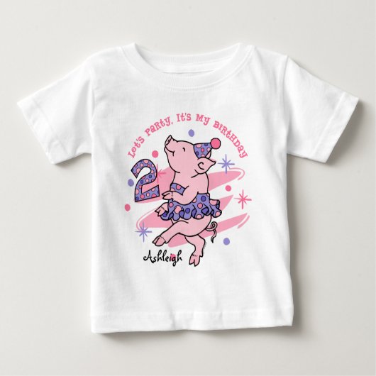 ツトゥピギー2ndバースデーカスタムタ ベビーTシャツ (正面)