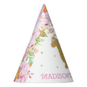 ツトゥブラチオサウルティノピンクフローラ誕生日 パーティーハット (左)