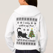 ツナとクリスマス – ピクセル編み猫パーカー (裏面)