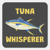 ツナウィスパーおもしろい魚釣り スクエアシール (正面)