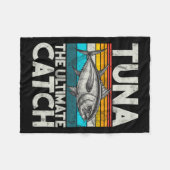 ツナザ究極のマグロ魚釣り フリースブランケット (正面(横))