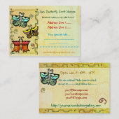 ツニバタフライフォーク美術工芸手作りトレーディング 名刺 (正面/裏面)