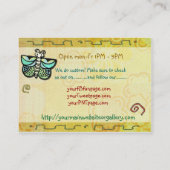 ツニバタフライフォーク美術工芸手作りトレーディング 名刺 (裏面)