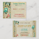 ツニバタフライ2フォークアート先住民ベンダータトゥー 名刺 (正面/裏面)