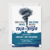 ツネイド・ツイスター・トルネード・ブルー・グランジ・バースデー 招待状 (正面)